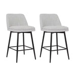 Homy Casa Set di 2 Sgabelli da Bar Girevoli con Altezza Bancone e Seduta Imbottita, Altezza Seduta 65 cm