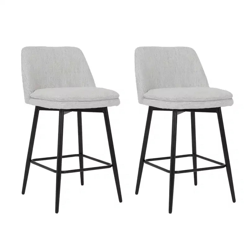 Homy Casa Set di 2 Sgabelli da Bar Girevoli con Altezza Bancone e Seduta Imbottita, Altezza Seduta 65 cm