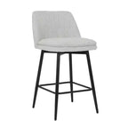 Homy Casa Set di 2 Sgabelli da Bar Girevoli con Altezza Bancone e Seduta Imbottita, Altezza Seduta 65 cm