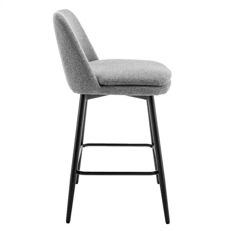 Homy Casa Set di 2 Sgabelli da Bar Girevoli con Altezza Bancone e Seduta Imbottita, Altezza Seduta 65 cm