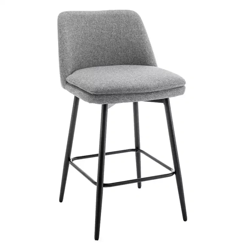 Homy Casa Set di 2 Sgabelli da Bar Girevoli con Altezza Bancone e Seduta Imbottita, Altezza Seduta 65 cm
