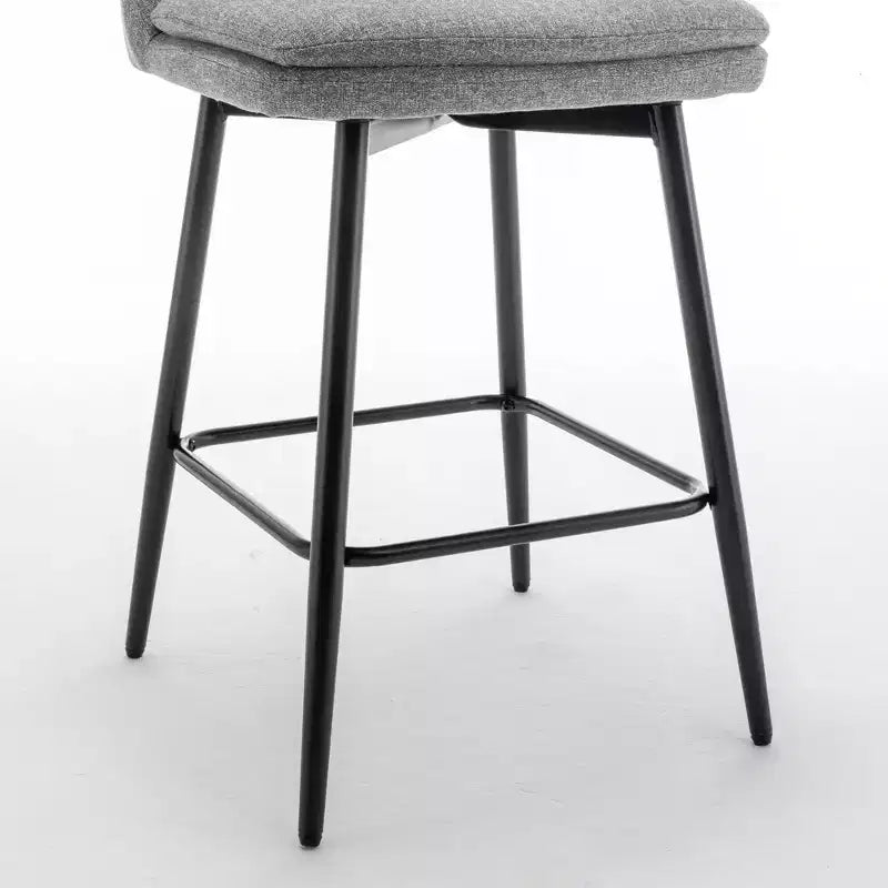 Homy Casa Set di 2 Sgabelli da Bar Girevoli con Altezza Bancone e Seduta Imbottita, Altezza Seduta 65 cm