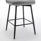 Homy Casa Set di 2 Sgabelli da Bar Girevoli con Altezza Bancone e Seduta Imbottita, Altezza Seduta 65 cm