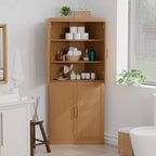 MAYEERTY Armadietti portaoggetti multiuso moderni a 4 ante, efficiente contenitore per soggiorno, sala da pranzo, camera da letto, beige, 2 pezzi