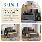 Divano letto estraibile 3-in-1, Divano letto a 2 posti, Divano letto estraibile full-size con portabicchieri, per soggiorno, camera da letto, appartamento