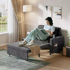 Divano letto estraibile 3-in-1, Divano letto a 2 posti, Divano letto estraibile full-size con portabicchieri, per soggiorno, camera da letto, appartamento