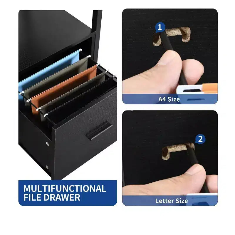Scrivania a L da 65 pollici con piano sollevabile, scrivania angolare per computer, scrivania da ufficio con cassetto portadocumenti per l'ufficio di casa
