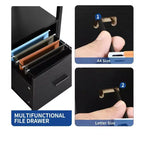 Scrivania a L da 65 pollici con piano sollevabile, scrivania angolare per computer, scrivania da ufficio con cassetto portadocumenti per l'ufficio di casa