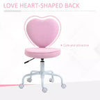 Sedia da Ufficio con Schienale a Cuore e Altezza Regolabile