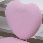 Sedia da Ufficio con Schienale a Cuore e Altezza Regolabile