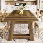 Tavolo da pranzo Lantine 70.5'' per 6-8 persone, tavolo da cucina in legno stile rustico, tavolo da pranzo rettangolare per casa, sala da pranzo