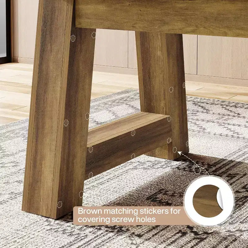 Tavolo da pranzo Lantine 70.5'' per 6-8 persone, tavolo da cucina in legno stile rustico, tavolo da pranzo rettangolare per casa, sala da pranzo