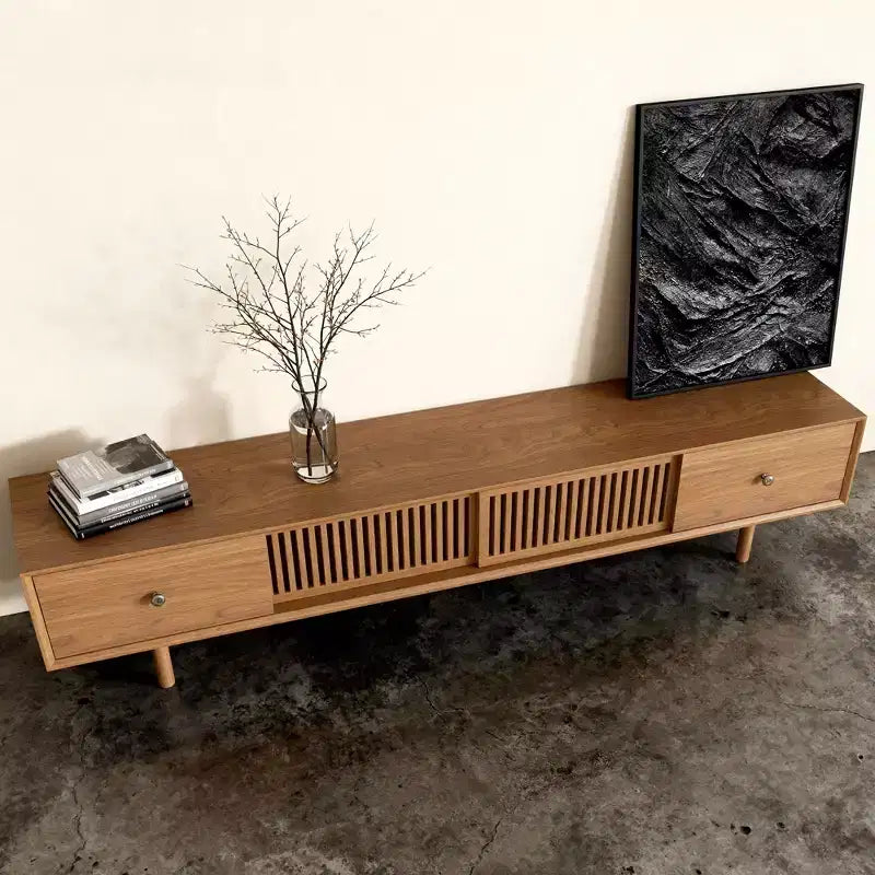 Mobile porta TV Gaoyangjiaju da 200 cm per TV fino a 80 pollici con cassetti e ante a persiana, consolle multimediale da soggiorno