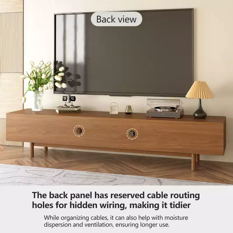 Mobile porta TV Gaoyangjiaju da 200 cm per TV fino a 80 pollici con cassetti e ante a persiana, consolle multimediale da soggiorno