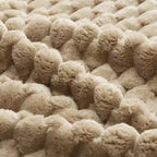 Divano modulare a U in flanella 146 posti con pouf a fibbia, nessun assemblaggio richiesto, color cammello chiaro