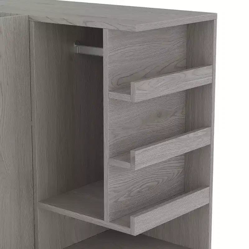 Armadio multifunzionale in legno GDFStudio Phyllis con scrivania trasformabile