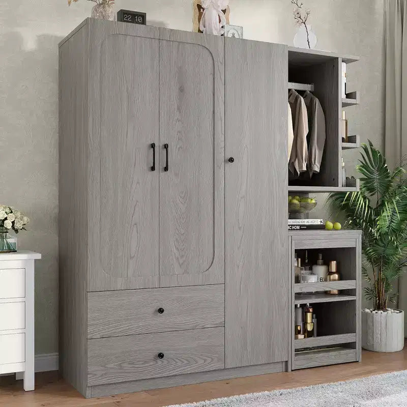 Armadio multifunzionale in legno GDFStudio Phyllis con scrivania trasformabile