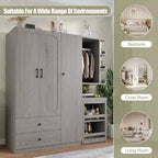 Armadio multifunzionale in legno GDFStudio Phyllis con scrivania trasformabile