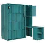 Letto a scomparsa Luxystar Twin Size con scrivania, armadietto e libreria