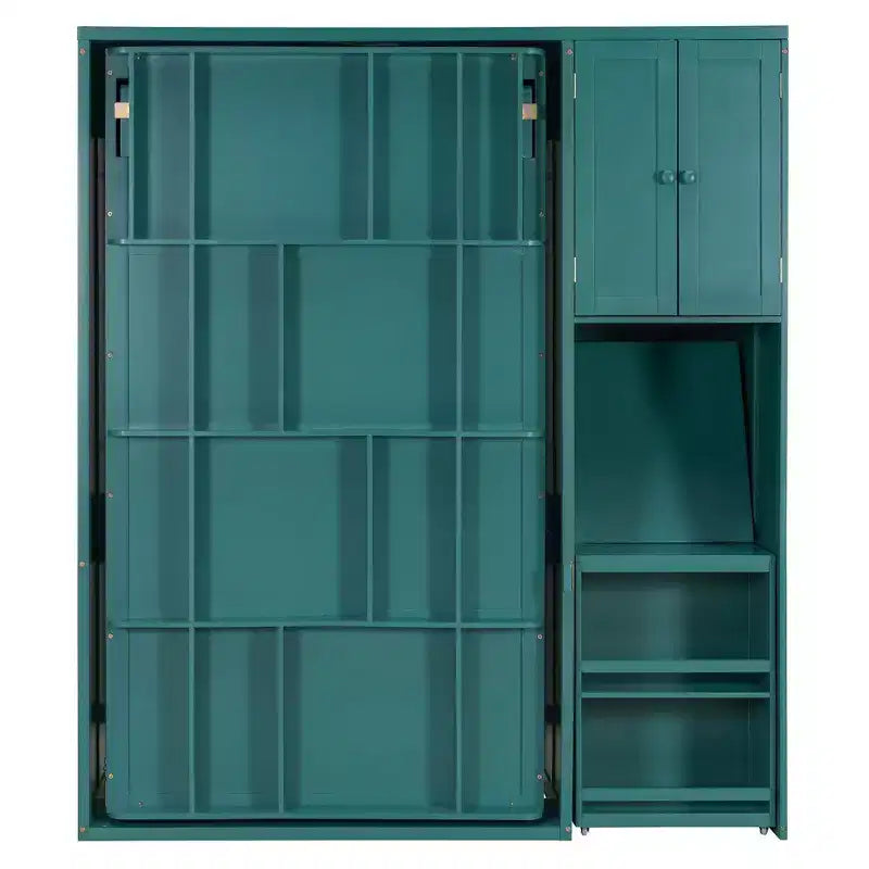 Letto a scomparsa Luxystar Twin Size con scrivania, armadietto e libreria