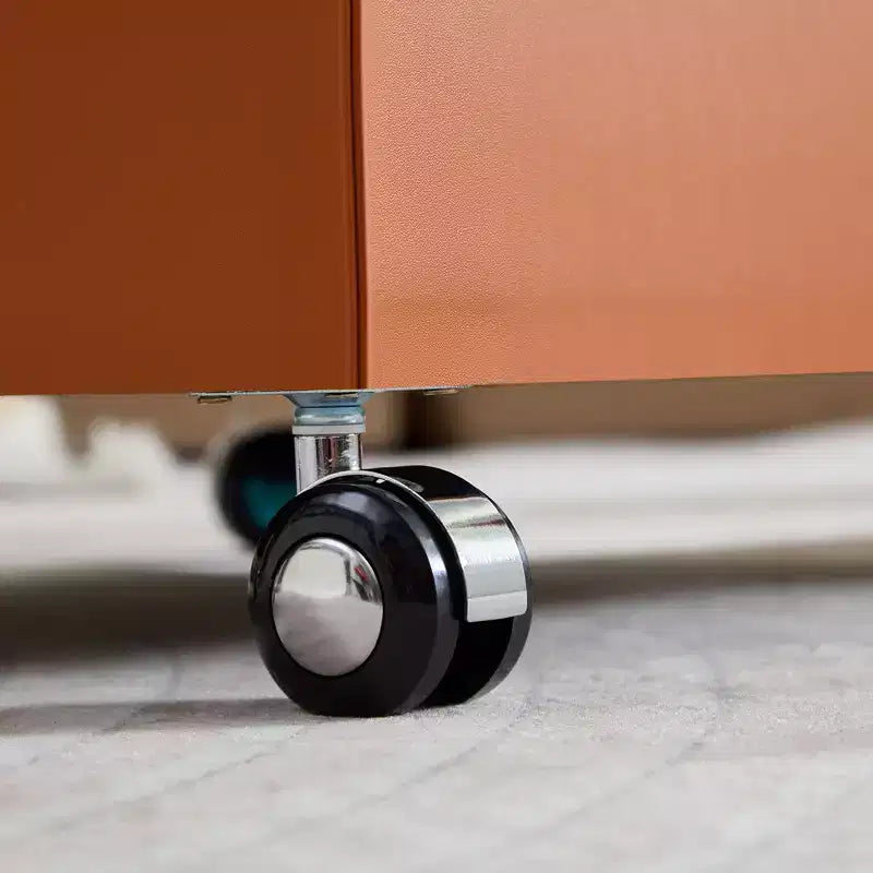 GDFStudio Verdan Set di 2 Tavolini da Accento Rettangolari Moderni in Pelle Selletta e Legno