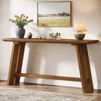 Consolle Lantine in legno massello per ingresso, tavolino da divano rustico lungo 160 cm per soggiorno, ingresso, corridoio, atrio