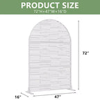Dovelina, 72 ore x 47 larghezza, pannelli frangivista in metallo ad arco da esterno, recinzione autoportante, colore bianco/marrone per giardino, patio, ponte, cortile