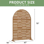 Dovelina, 72 ore x 47 larghezza, pannelli frangivista in metallo ad arco da esterno, recinzione autoportante, colore bianco/marrone per giardino, patio, ponte, cortile