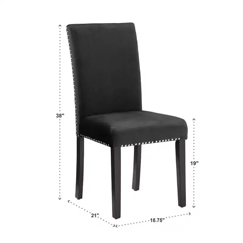 Sedie imbottite in velluto Banforth Nailhead (set da 2) - iNSPIREQ