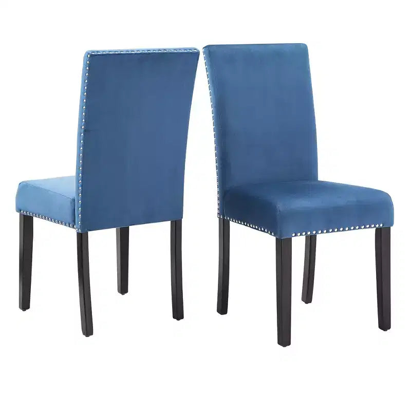 Sedie imbottite in velluto Banforth Nailhead (set da 2) - iNSPIREQ