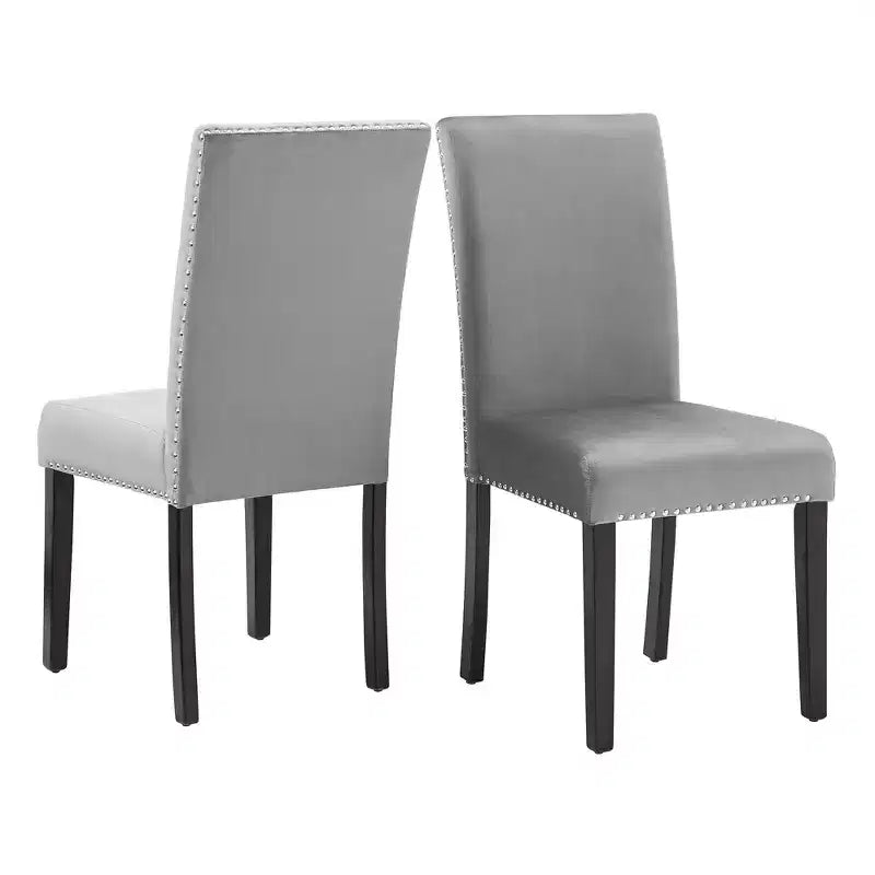 Sedie imbottite in velluto Banforth Nailhead (set da 2) - iNSPIREQ