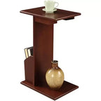 Tavolino rotondo HomeStock con piano in legno - 1 pezzo
