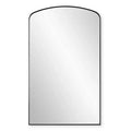 Uttermost Tordera Matte Black 24 x 40 Arch Wall Mirror