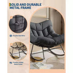 Sedia a dondolo oversize da patio, Robusto telaio in metallo, Rattan intrecciato a mano, Dondolo a uovo in rattan da patio, per Balcone, Cortile, Portico, Camera da letto
