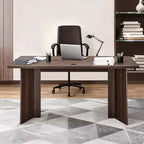 Scrivania direzionale VEVOR da 160 cm, grande tavolo moderno rettangolare da ufficio, tavolo direzionale in legno con foro passacavi, capacità di carico di 113 kg, marrone