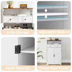 Scarpiera, Scarpiera Contenitore Design Stretto Modern Farmhouse con Cassetti e Ripiani Regolabili, Organizzatore Autoportante per Ingresso