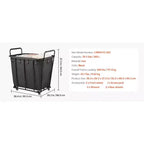 VEVOR Carrello Portabiancheria, Carrello Pieghevole Portaspesa con Fodera Impermeabile e Ruote Girevoli, Capacità di Carico Elevata di 118 kg, Cesto Portaspesa Resistente, Nero