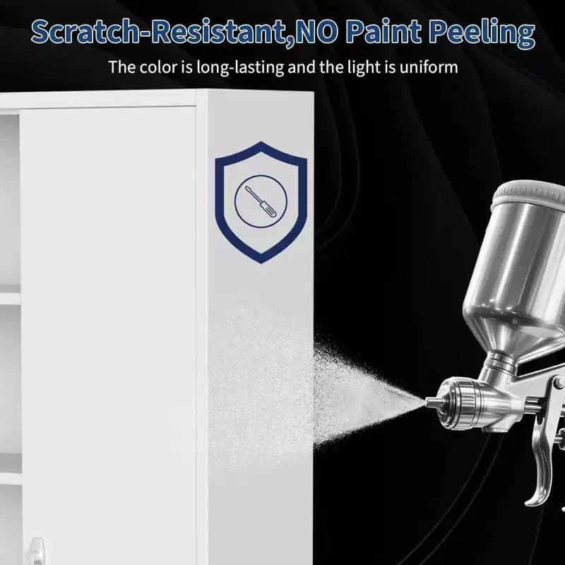 Garvee 71.7 Armadio Metallico Rotante, Armadio Alto Resistente con Scaffali Regolabili per Garage, Ufficio