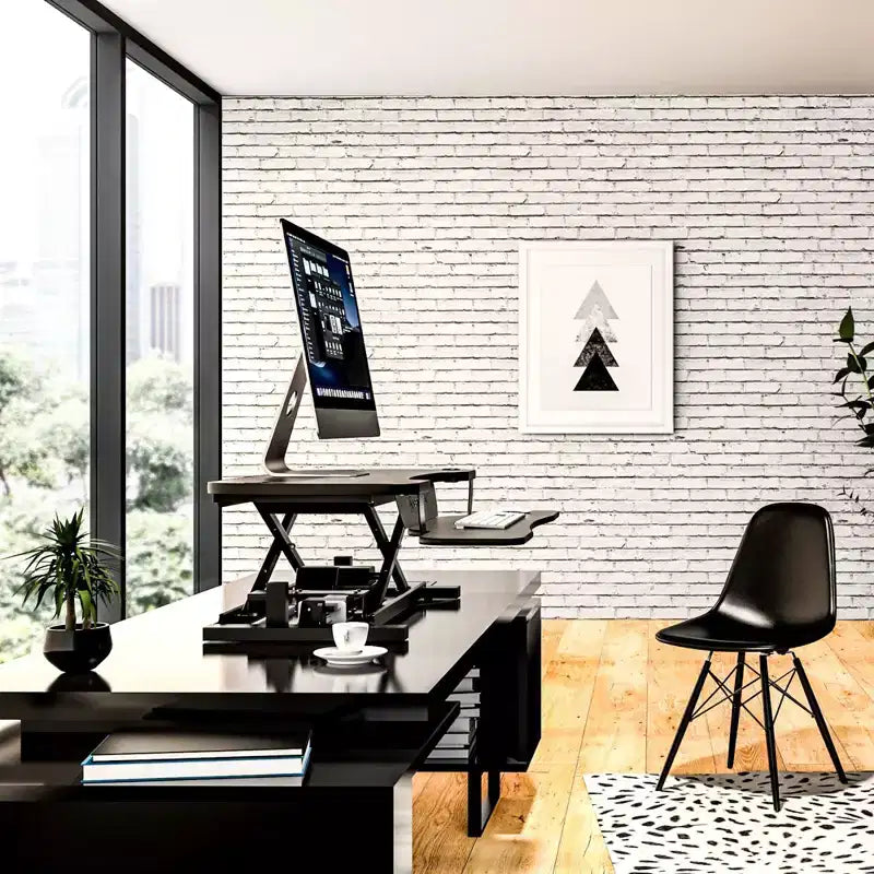 VersaDesk PowerPro Elite 40 Convertitore di Scrivania Elettrico Regolabile in Altezza e Porta USB Nero