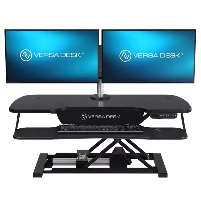 VersaDesk PowerPro Elite 40 Convertitore di Scrivania Elettrico Regolabile in Altezza e Porta USB Nero