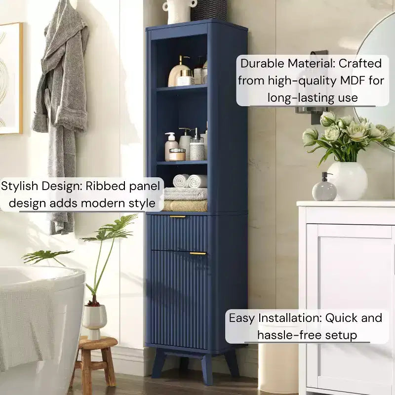 Christopher Knight Home Grayson Mobile Alto da Bagno Moderno in Legno con Cassetto e Anta