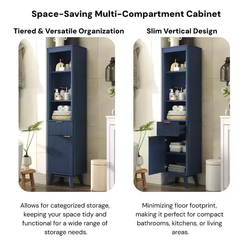 Christopher Knight Home Grayson Mobile Alto da Bagno Moderno in Legno con Cassetto e Anta