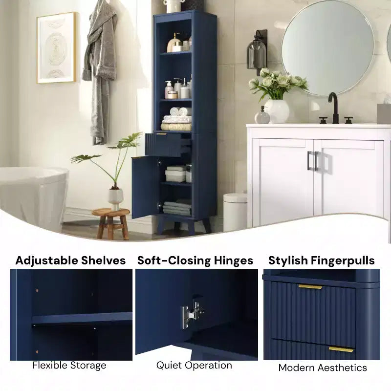 Christopher Knight Home Grayson Mobile Alto da Bagno Moderno in Legno con Cassetto e Anta