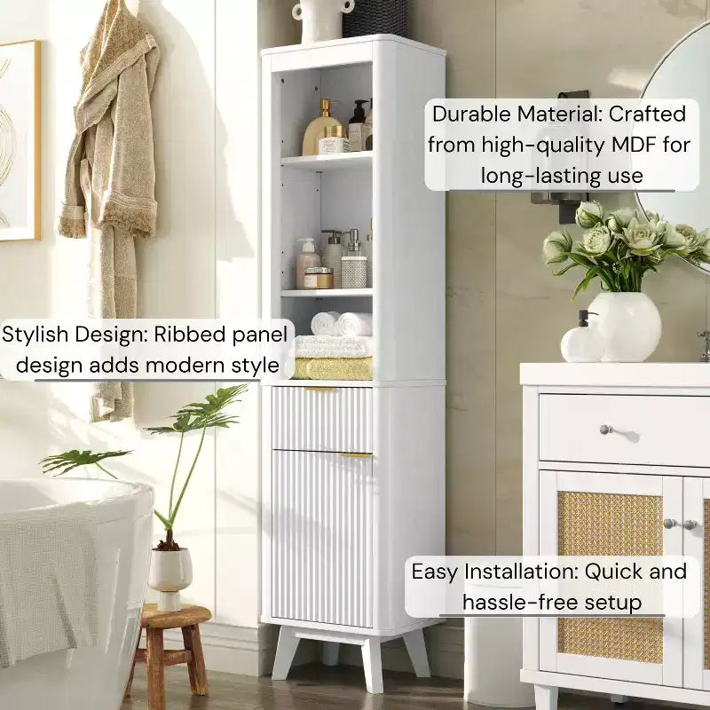 Christopher Knight Home Grayson Mobile Alto da Bagno Moderno in Legno con Cassetto e Anta