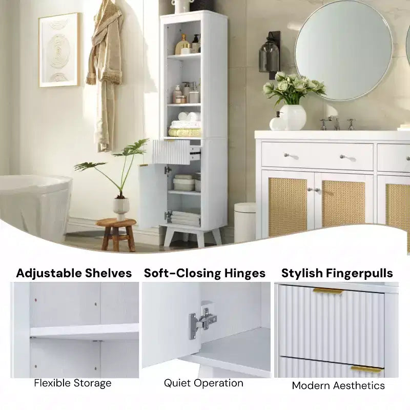 Christopher Knight Home Grayson Mobile Alto da Bagno Moderno in Legno con Cassetto e Anta