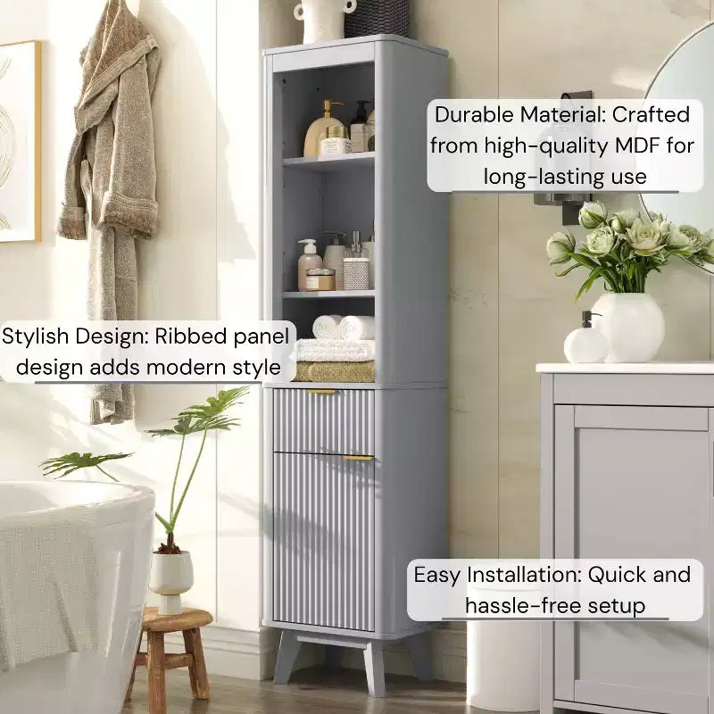 Christopher Knight Home Grayson Mobile Alto da Bagno Moderno in Legno con Cassetto e Anta