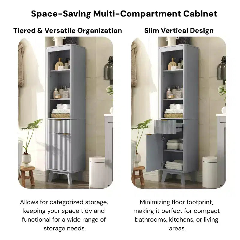 Christopher Knight Home Grayson Mobile Alto da Bagno Moderno in Legno con Cassetto e Anta