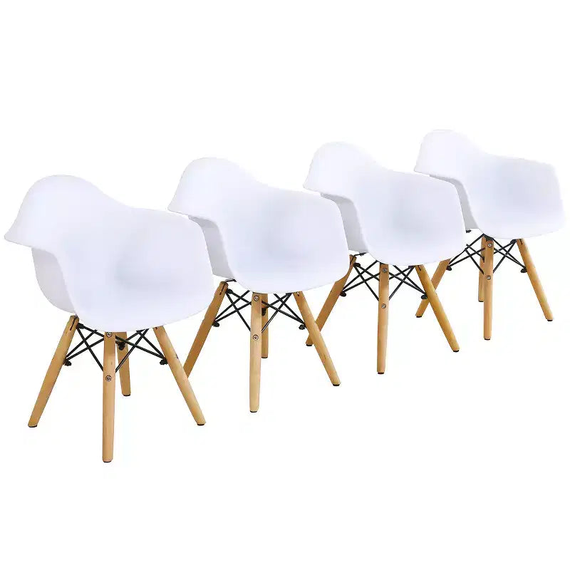 Set Tavolo e 4 Sedie per Bambini Costway Struttura Solida 5 PEZZI Tavolo da Pranzo per Bambini Bianco