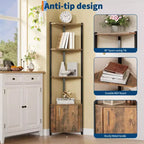 Scaffale angolare a 5 ripiani - Organizer per riporre oggetti in metallo e legno alto 127 cm per cucina, soggiorno, camera da letto, bagno e ufficio