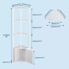 Scaffale angolare a 5 ripiani - Organizer per riporre oggetti in metallo e legno alto 127 cm per cucina, soggiorno, camera da letto, bagno e ufficio